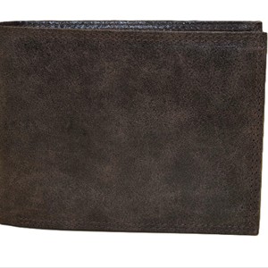 <b>Men's</b> Suede Bifold <b>Wallet</b> with Zipper Closure Multi-Card Slots Brown Color Minimalist Design - Product Image 3