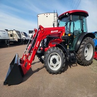 Tractor de Ruedas Solis 4WD con Transmisión por Engranajes, Cargador Integrado de Fábrica, Bomba de Caja de Engranajes con Rodamientos Autonivelantes, Motor de 60HP, Alta Productividad