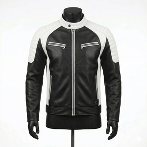 Men's PU Leather Fashionable <b>Jacket</b> Men's Motorcycle <b>Jacket</b> Quality Winter Thickened Warmth Leather <b>Jacket</b> - Product Image 1