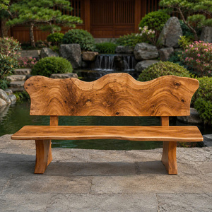 Banc d'extérieur en noyer massif, fabriqué à la main, magnifique, durable, écologique et moderne, vente en gros - Product Image 2