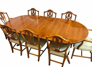 Juego de Mesa y Sillas de Comedor Cuadradas Talladas a Mano, de Madera de Teca Sólida de Lujo, Ecológicas y Tradicionales, para 8 Personas, para Hoteles y Villas - Product Image 3