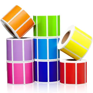 Adesivi con etichette colorate rettangolari 2x1 pollice etichette di codifica a colori assortiti rotoli etichette adesive a tinta unita