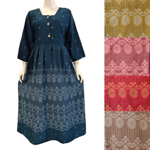 Robe décontractée pour femmes très demandée, à manches longues et col carré, par Chrysanta - Product Image 1