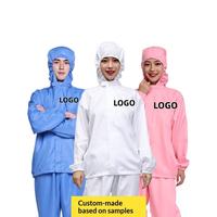 Vêtements de travail anti-poussière sur mesure pour les travailleurs de l'industrie alimentaire, uniforme respirant en tissu polyester, vêtements d'atelier