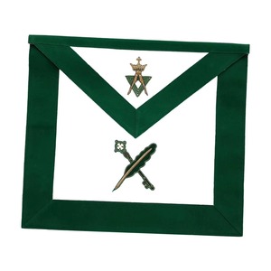 Tablier de Maçonnerie Sentinel Allied en Velours Vert – Accessoires de Regalia Maçonnique de Qualité Supérieure – Meilleurs Produits - Product Image 1