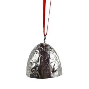 Campana Colgante Navideña de Metal, Diseño con Acabado Plateado, Campana de Hierro para Colgar en el Árbol de Navidad y Campana Festiva - Product Image 5
