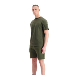 Ensemble deux pièces tendance pour homme : T-shirt respirant en coton à manches courtes et short assorti, idéal pour le sport ou la tenue décontractée, personnalisable 2026 - Product Image 3