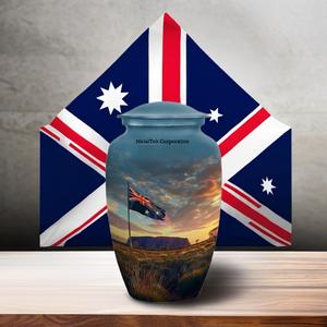 Nueva bandera australiana, urnas de cremación y fabricante de recuerdos, cenizas conmemorativas, venta al por mayor, precio bajo, suministros funerarios, tarros para cenizas de entierro - Product Image 6