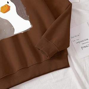 เสื้อสเวตเชิ้ตลายเป็ดน่ารักสำหรับผู้หญิง ลายห่านตลกๆ สไตล์คาวาอี้ เสื้อฮู้ดสำหรับวัยรุ่นหญิง เสื้อพูลโอเวอร์ - Product Image 3