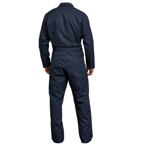 Combinaison de travail bleu marine pour homme avec bandes réfléchissantes, en coton, uniforme de sécurité - Product Image 3
