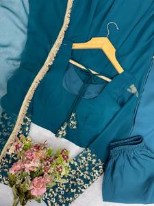 New Launching Women Georgette With Sequence Embroidery Work Anarkali Gown - Product Image 6