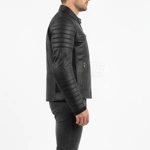 Chaqueta de Motocicleta de Cuero para Hombre, Impermeable, Resistente al Viento, Ligera y Elegante, con Forro Interior Transpirable, Perfecta para Viajar - Product Image 5