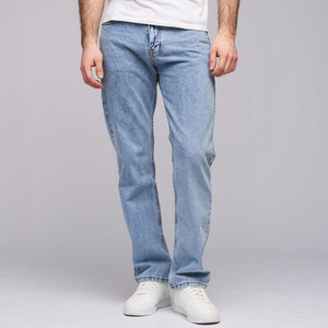 100% Cotton High Quality Denim Pants Streetwear Distressed Acid Wash Regular Fit Men's <b>Jeans</b> Summer Embroidery - Product Image 2