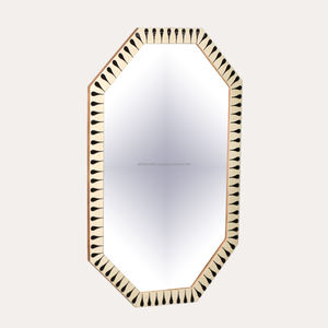 Blue and WhiteCustom Modern Round Resin Inlay Wall Hanging Mirror Frame Handmade for Home <b>Decor</b>-for Bedroom <b>Bathroom</b> - Product Image 5