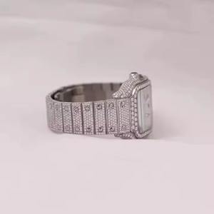 Precio al por mayor: Los relojes de cuarzo con moissanita de claridad VVS más vendidos, completamente cubiertos de moissanita, de fabricación india. - Product Image 2