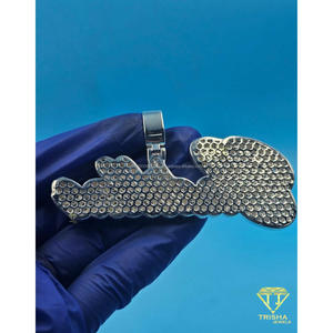 Personalized <b>Name</b> Pendant Lab Grown Diamond Iced Out <b>Necklace</b> Hip Hop Bling Chain <b>Custom</b> Jewelry Gift - Product Image 3