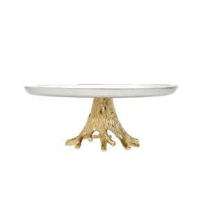 Soporte de Metal Hecho a Mano para Pasteles, Bandeja Elegante para Postres para Panadería, Colección de Exportación, Soporte de Metal Hecho a Mano de Lujo para Pasteles, Bandeja Elegante para Postres - Product Image 1