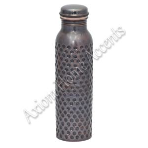 Bouteille d'eau en cuivre pur ml, finition Antique avec Texture martelée de diamant, coussins de santé aiherpaire par axion pour la maison - Product Image 6