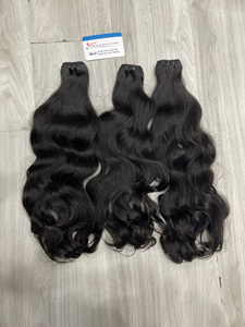 Meilleures ventes : Lot de cheveux naturels vietnamiens bruts, extensions de cheveux humains lisses en trame, vente en gros, pointes épaisses et volumineuses - Product Image 2