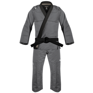 Kimono BJJ personnalisé War Tribe pour homme, gris, 100% polyester, coupe classique, durable, logo sur le devant, combinaison de Jiu-Jitsu brésilien pour adulte - Product Image 1