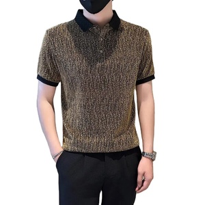 Solapa de diamante de talla grande para hombre, camisetas de polo, ropa de calle de moda, camiseta de club nocturno Social, camiseta de negocios informal transpirable - Product Image 3