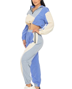 Ladies Nylon Sports Tracksuit High Neck Drawstring <b>Jacket</b> Stretch Training Pants <b>Workout</b> Clothing Quick Dry Spring Printed OEM - Product Image 3
