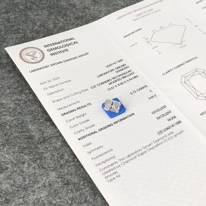 Diamant de laboratoire CVD, taille rectangulaire à coins arrondis, taille brillant modifiée, 5,72 carats, couleur E, pureté VVS2, certifié IGI pour la fabrication de bijoux - Product Image 5