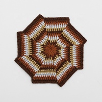 Personnalisé Broderie Crochet Applique Tasse Tapis Table Polygone Dessous De Verre Café Tampons Accessoires Vêtements Patches