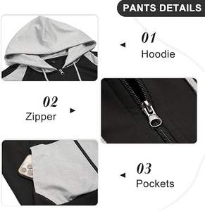 Trajes deportivos internacionales de calidad superior para hombre, conjuntos de sudadera para correr, conjunto de 2 piezas con capucha. - Product Image 6