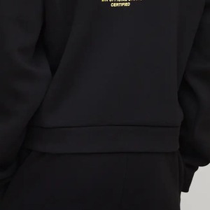 Conjunto Deportivo Unisex Oldman Negro, Sudadera con Cremallera Completa y Pantalones Deportivos, Color Sólido, Algodón, Ropa Casual de Otoño con Franja Lateral Amarilla - Product Image 5