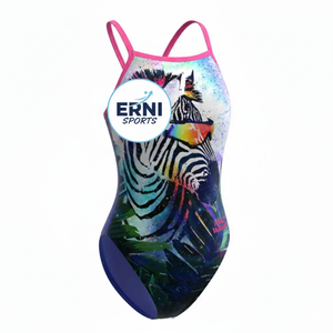 Traje de baño de triatlón para mujer, de una pieza, con espalda halter, tejido a crochet, sexy, para entrenamiento funcional, 100% poliéster, diseño esqueleto simple - Product Image 3