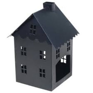 Wholesale Modern Matte Black Metal House <b>Lantern</b> Decorative Iron Tea Light Candle Holder <b>For</b> Indoor Outdoor Home Decor On <b>Sale</b> - Product Image 6