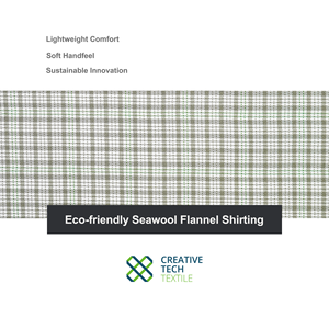 SWL-5E1561 Lana de mar reciclada PET/Nylon/Poliéster=27/3/70 P/D Franela Sostenible Mezcla de lana de mar reciclada y nailon para camisería - Product Image 5