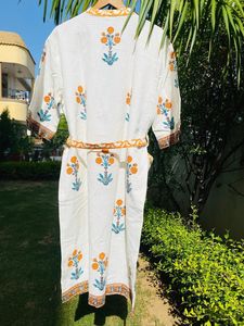 Peignoir de nuit en coton gaufré pour femme, doux, léger, confortable et respirant, pour la maison, avec étiquette personnalisée, vente en gros, export en vrac B2B - Product Image 4