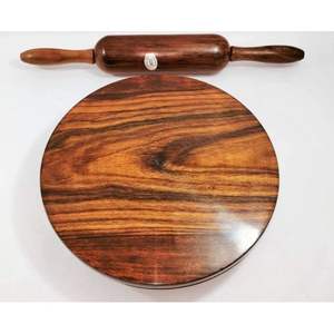 Ensemble de rouleaux à pâtisserie en bois naturel, chakla belan en bois pour chapati, roti, cuisine indienne, outil de cuisine, planches à pâtisserie et rouleaux à pâtisserie - Product Image 3