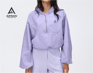 AIFRAN Sweat à capuche court pour femme, séchage rapide, quart de zip, protection solaire UPF 50+, respirant, haut de sport d'extérieur, pull d'entraînement, vente en gros - Product Image 4