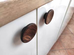Bouton de meuble en bois massif fait main, poignée décorative ronde en bois pour tiroir, armoire de cuisine, quincaillerie de mobilier - Product Image 5