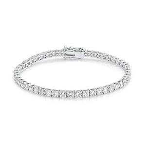Pulsera de tenis de oro de 14K para mujer con diamantes cultivados en laboratorio de 5.4 CT, corte brillante, de lujo, para compromiso o boda, certificada por IGI, con baño de rodio - Product Image 2
