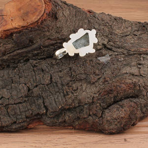 Natural Aquamarine Vintage Bezel Setting Row Pendant 925 Sterling Silver Platinum Plated <b>March</b> <b>Birthstone</b> <b>Necklace</b> Blue Gemstone - Product Image 3