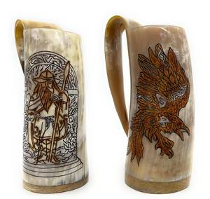 100% Authentic Polished Buffalo Horn Drinking Mug / Viking Drinking <b>Beer</b> Horn Cup Tankard - Product Image 6