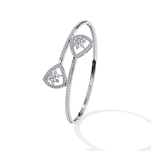Geometric Emerald Cut Natural Stone Claw Set 18K <b>Solid</b> <b>Gold</b> Chain & Link Bracelet Unisex Hiphop Wedding Style - Product Image 2