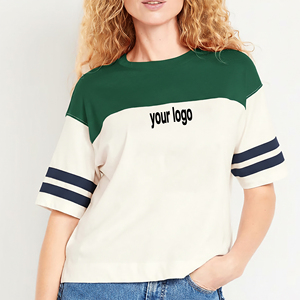 Camiseta de Mujer de Alta Calidad, Verano, Apliques, Logotipo Personalizado Serigrafiado, Estilo Urbano, Casual, Anti-Pilling, Secado Rápido - Product Image 1