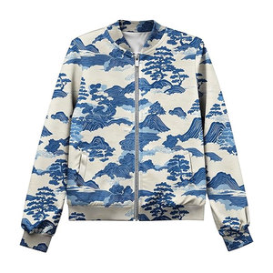 Blouson Bomber Femme Nouvelle Tendance – Manteau Décontracté Vintage Boutonné en Tissu Tissé pour un Style Quotidien Tendance et Confortable - Product Image 1