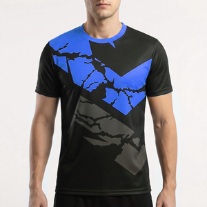 Camiseta de Fútbol Sublimada Personalizada, Negra y Amarilla, Transpirable, Uniforme de Equipo de Secado Rápido, Camiseta de Fútbol con Impresión OEM, Ropa Deportiva para Hombre - Product Image 1