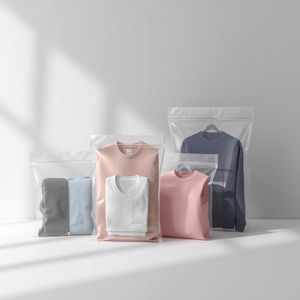Bolsas de Embalaje Personalizadas para Camisetas y Sudaderas, Bolsa de Almacenamiento de Ropa de Plástico Resellable OEM - Product Image 1