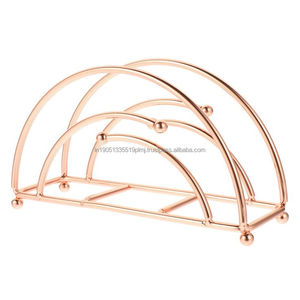 Wholesale Customized Elegant Gold Napkin Holder American Style Handmade Custom Logo <b>Wedding</b> Hotel for Tabletop Metal Decorative - Product Image 2