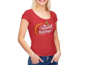 T-shirt d'été personnalisé pour femmes décontracté coton peigné col rond manches courtes maillot tricoté durable écologique imprimé - Product Image 4