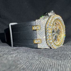 Reloj con Incrustaciones de Diamantes de Imitación, OEM ODM, Bajo MOQ, Logotipo Personalizado, Precios de Fábrica, Reloj de Pulsera con Diamantes de Imitación, Relojes de Diamantes de Imitación Económicos - Product Image 1
