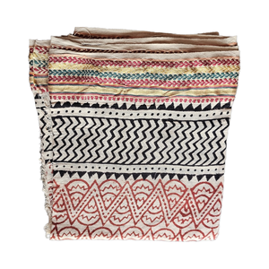 Wholesale Cheap Price Organic Handmade 100% Natural Color Bagru Printed Cotton Sarong Floral Bandeau Bra Pattern 1 Piece Sarong - Product Image 1