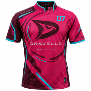 เสื้อเจอร์ซีย์เล่นเกมทรงกลมสำหรับผู้ชาย รุ่น 07 สีม่วงแดง เบอร์กันดี ฟ้าอ่อน พร้อมลายกราฟิกแบบเส้นเล็งศักดิ์สิทธิ์ ระบายอากาศได้ดี เป็นมิตรกับสิ่งแวดล้อม แห้งเร็ว - Product Image 2